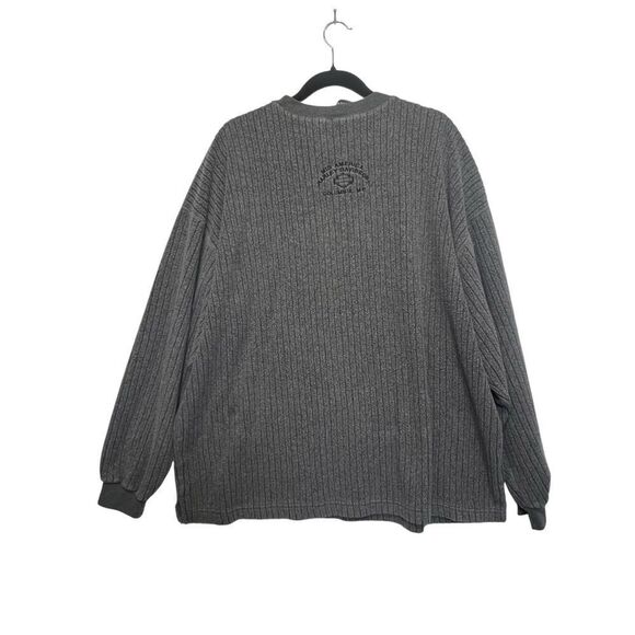 THICK Harley Davidson cotton Blend Mens Sweater Pullover Grey Embroidered XL - Picture 12 of 16